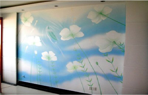 保康画墙绘怎么画好白云的蓬松感？