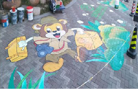 保康夏季画地面彩绘会遇到的问题