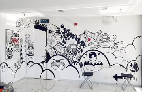 保康手绘墙并非传统涂鸦。